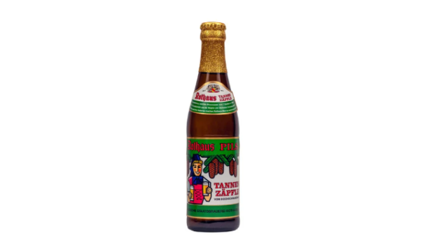 Das ist die 'Verpackung des Jahres' - Quelle: Rothaus Pils Tannenzäpfle vom Hochschwarzwald, Deutsches Verpackungs-Museum, Heidelberg